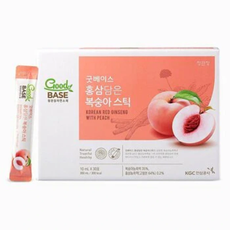 Cheong Kwan Jang Cheong Kwan Jang – Goodbase Korean Red Ginseng with Peach drink (10ml*30 Pack)  10 ml x 30 pcs